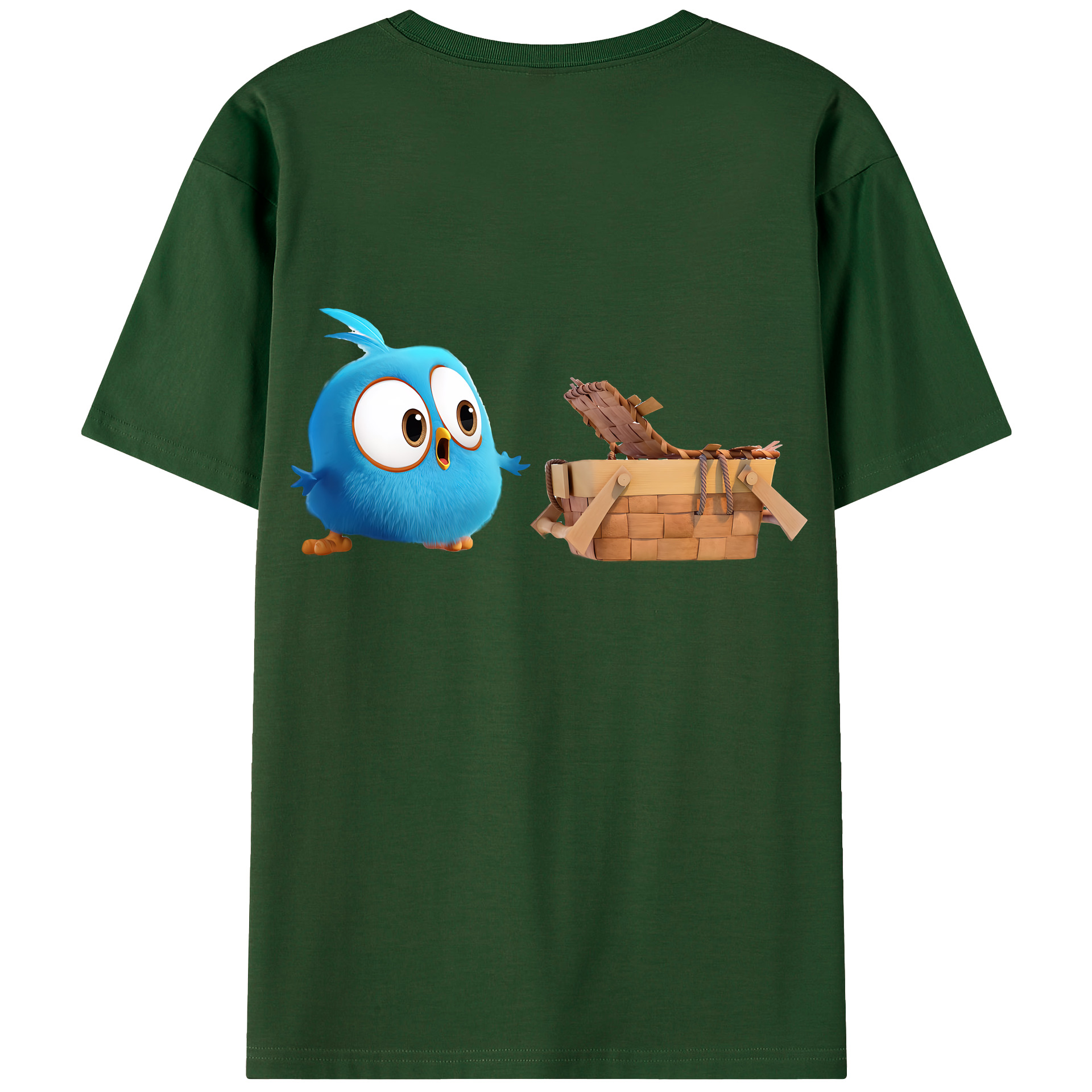 （画像用） Angry Birds アングリーバード 綿100％半袖Tシャツ（背面プリント）